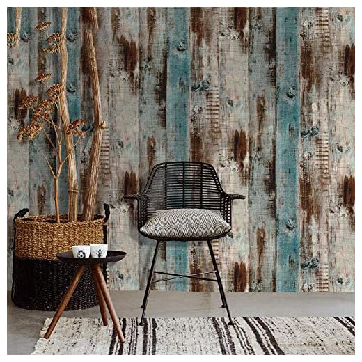 Carta Da Parati Adesiva Muro 45 cm X 600cm / Rotolo, Autoadesiva Carta Sfondo Vintage Pvc Anti-Fouling Resistente All'Acqua