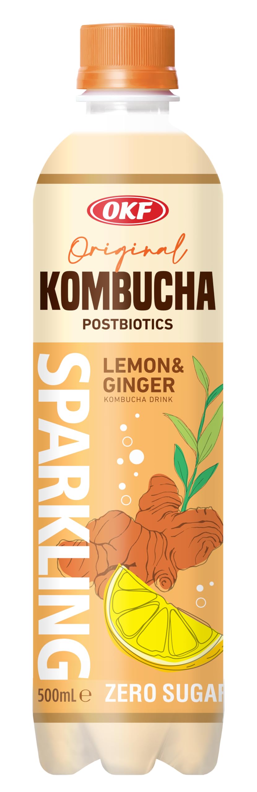 OKF Kombucha Sparkling (Lemon & Ginger), 500ml