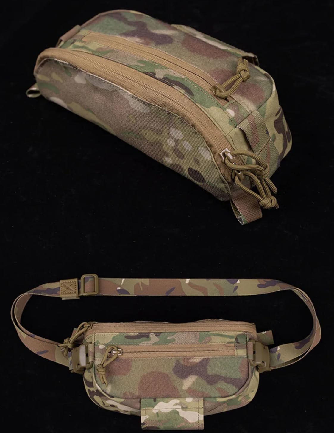 Peminkoo Tattico gilet Dangler Drop Pouch esteso militare caccia laccio emostatico strumenti medici borsa portaoggetti multifunzionale tasca marsupio