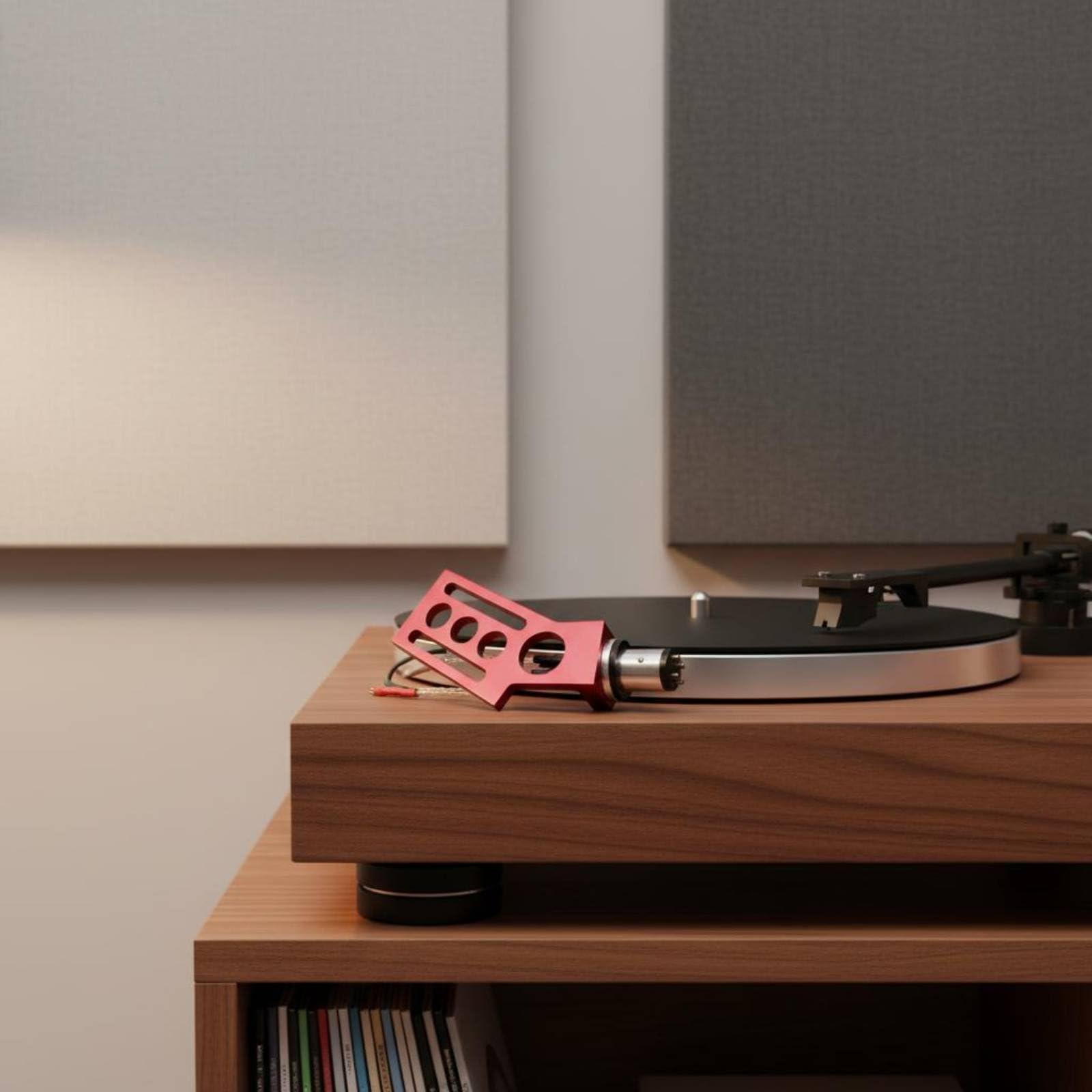Porta Cápsula de sin Imán Cápsula de Tocadiscos Ligero Cartucho Tocadiscos para Audiófilos, Aficionados del Vinilo, Negro