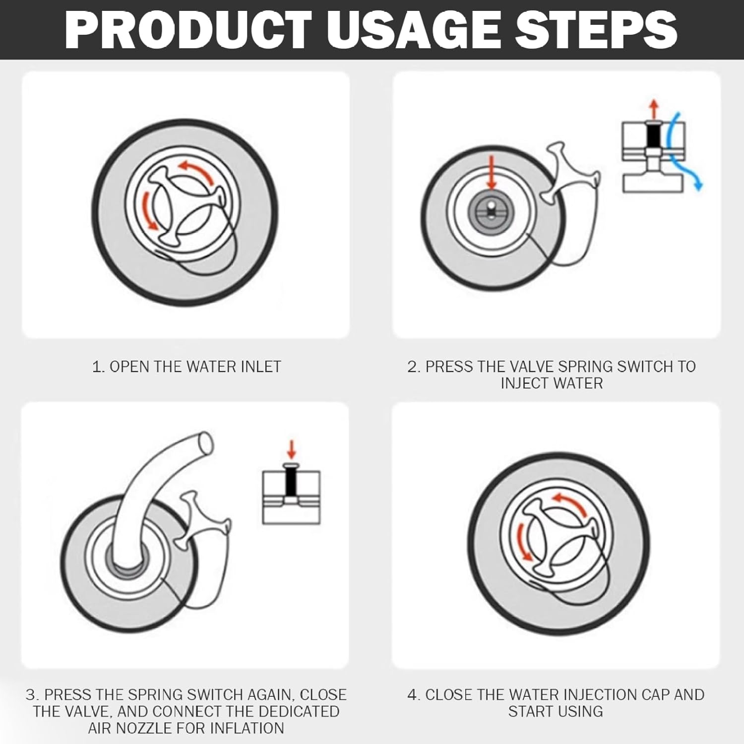 Aqua Training Bag, Water Bag Training Baseball Clear Weighted Inflatable Water Fitness Ball Aqua Punching Adjustable with Handle for Core and Balance