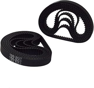 Pnzxi 10pcs 150-2GT-6 Timing Belt Length= 150mm Width=6mm Rubber Closed Loop GT2 150mm Timing Belt for 3D Printer