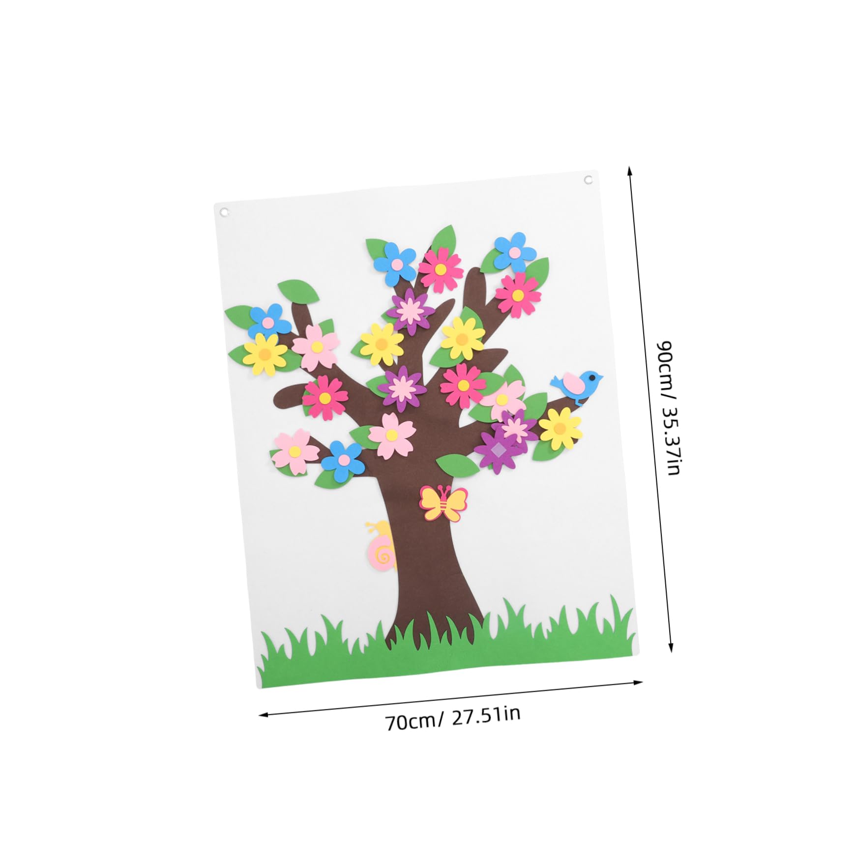 RORPOIR Preschool Wall Tree Decor Felt Board DIY Storyboard Flower Felt Decor for Classroom and Home
