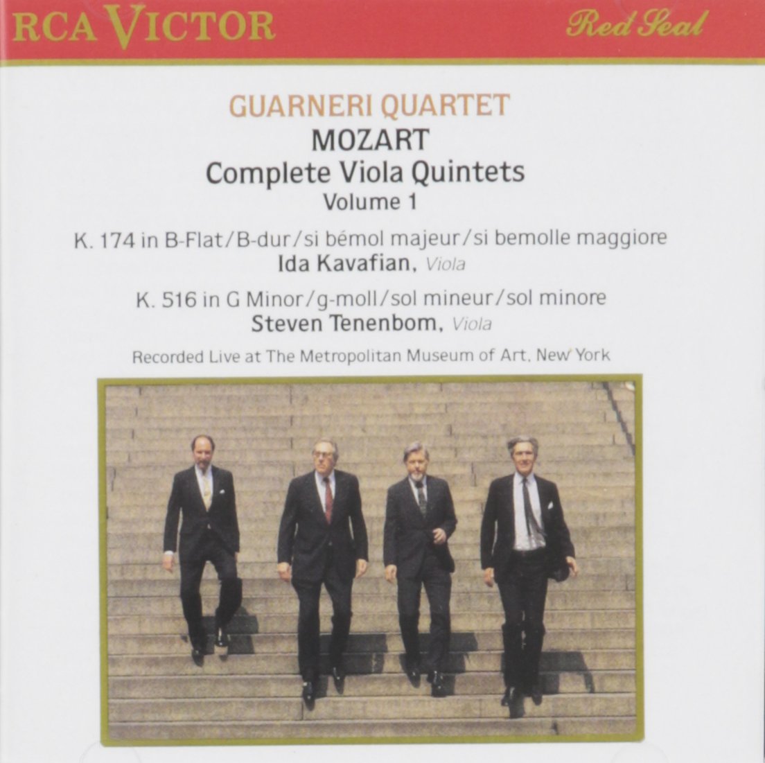 Wolfgang Amadeus Mozart, Guarneri Quartet Mozart Complete Viola