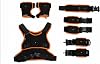 FULL SIZE VR TRACKER STRAP SETScrew tracker with magnetic buckle and charging pocket with chest, hip, arm, leg, leg and leg straps