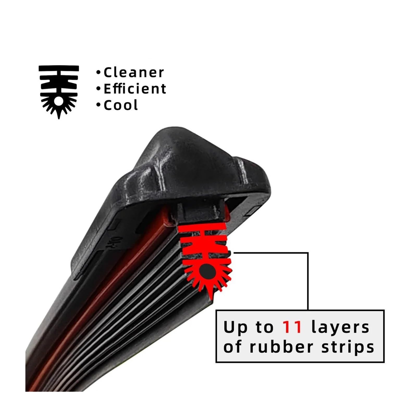 Limpiaparabrisas Para Fiat 500 312 2007-2017 1/2/3/4/6 11 Capas Tiras Goma Adecuadas Para Escobillas Limpiaparabrisas Delanteras Y Traseras Automóviles