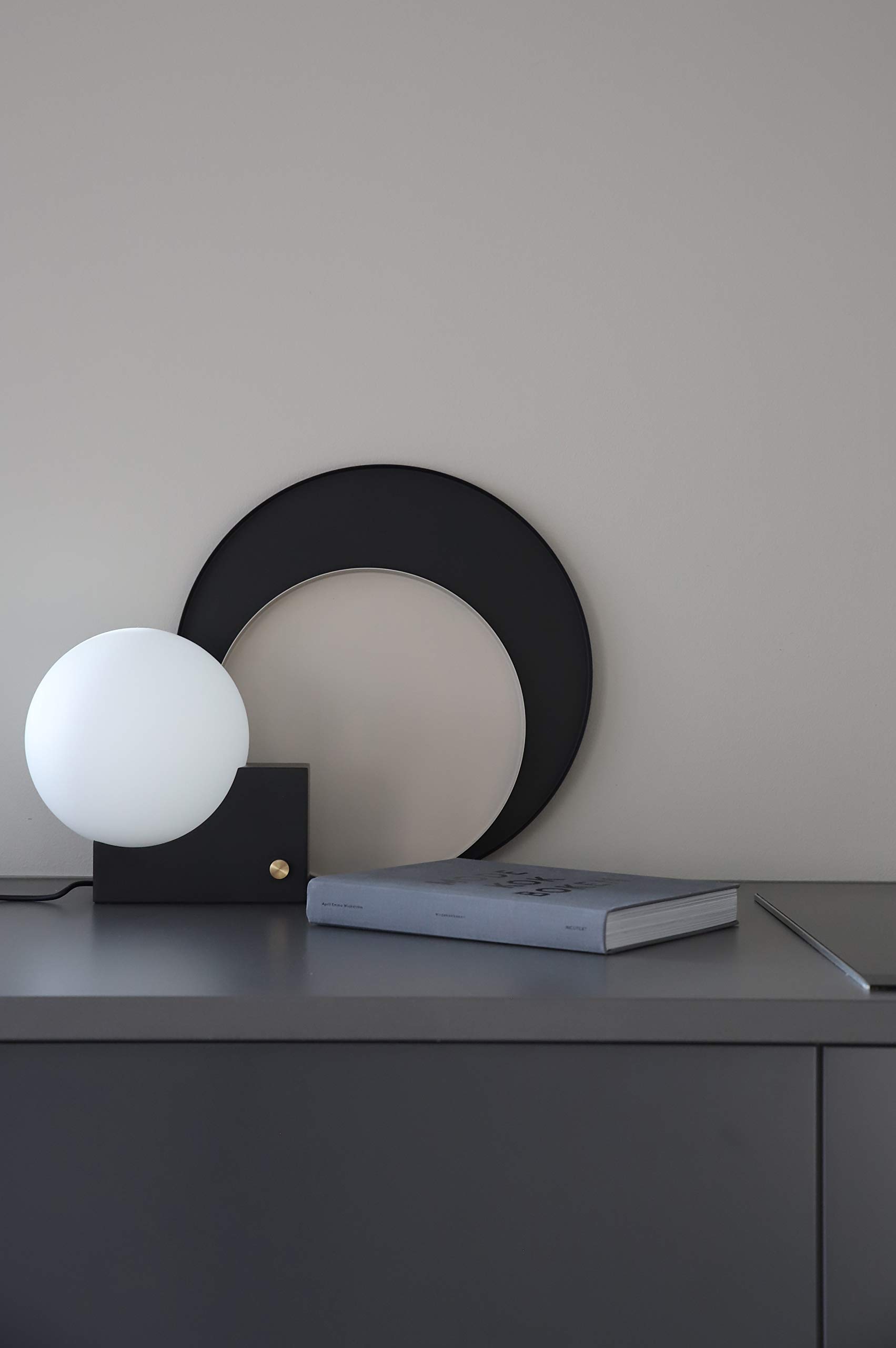 Cooee Design Bandeja Circle de acero inoxidable en color negro, dimensiones: 40 x 40 x 2 cm, HI-011-BK