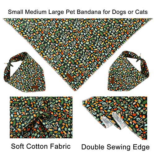 Image of Fall Dog Bandana, Comfortable Cotton Triangle Bid Scarf for Puppy Small Dog, Pet Kerchief for Girl Boy Dogs or Cats, Autumn Dog Bandana, Fall Cute Classic Dog Bid Scarf