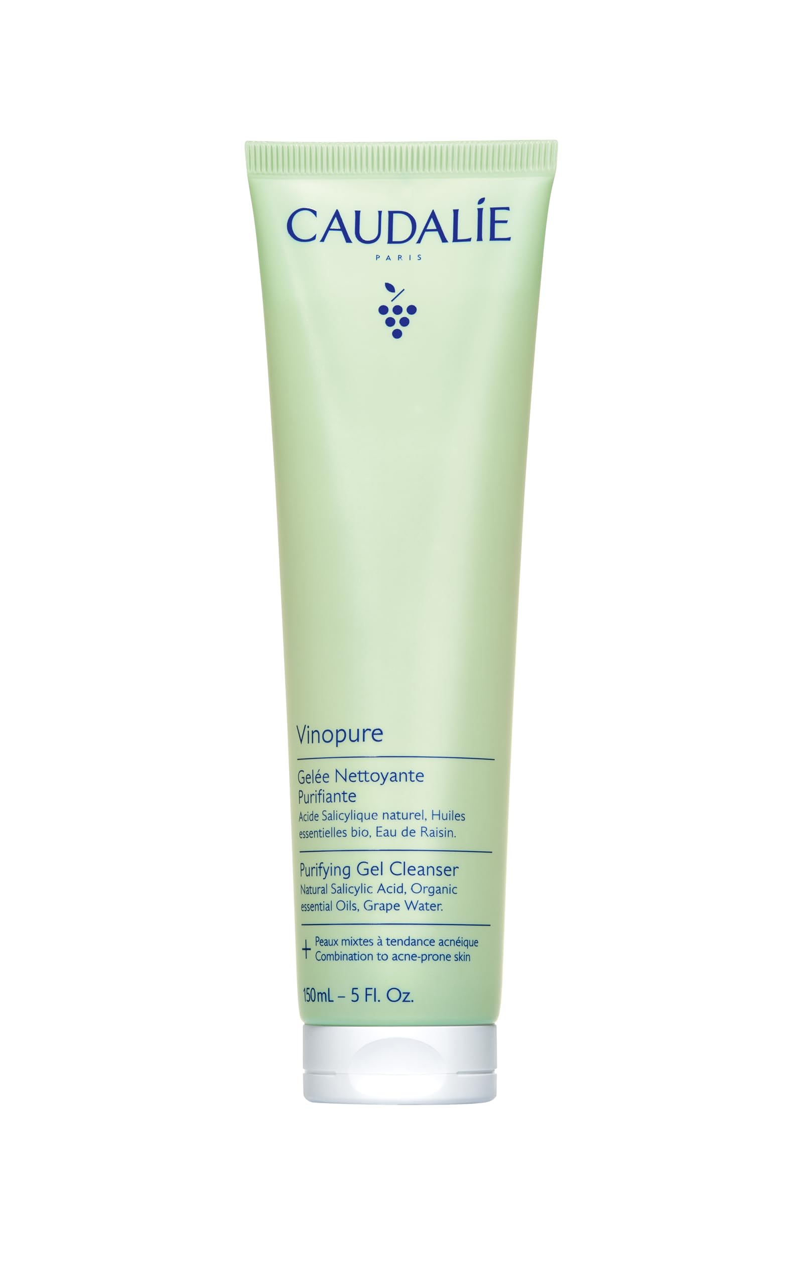 Caudalie Vinopure Purifying Gel Cleanser with Salicylic Acid, Acne, 150ml