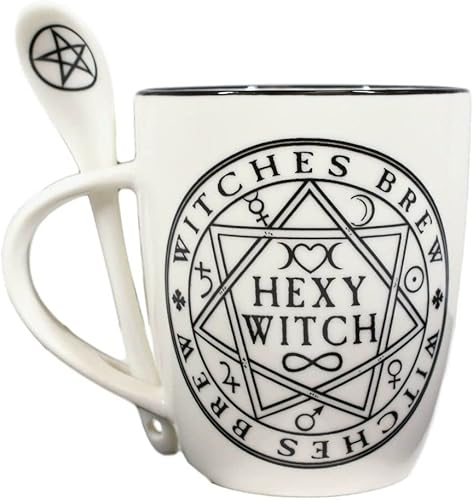 Miniatura 3 de Magical Symbols Pentacles Witches Brew Hexy Witch Coffee Mug and Spoon Set