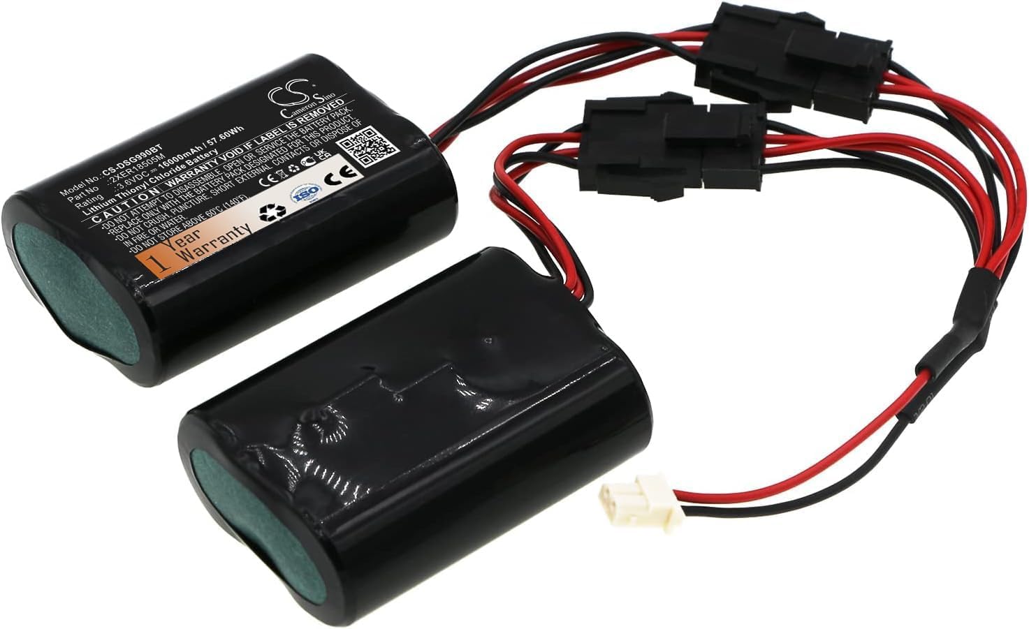 Enyuly (5-Packs) 16000mAh 103-304742 MCS-720B Battery Replacement for Visonic MCS-740 Siren 2XER18505M (3.6V)