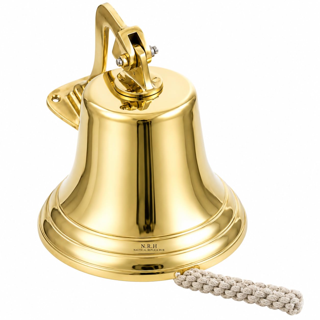 Cloche de bateau en laiton poli de 27,9 cm avec un excellent son