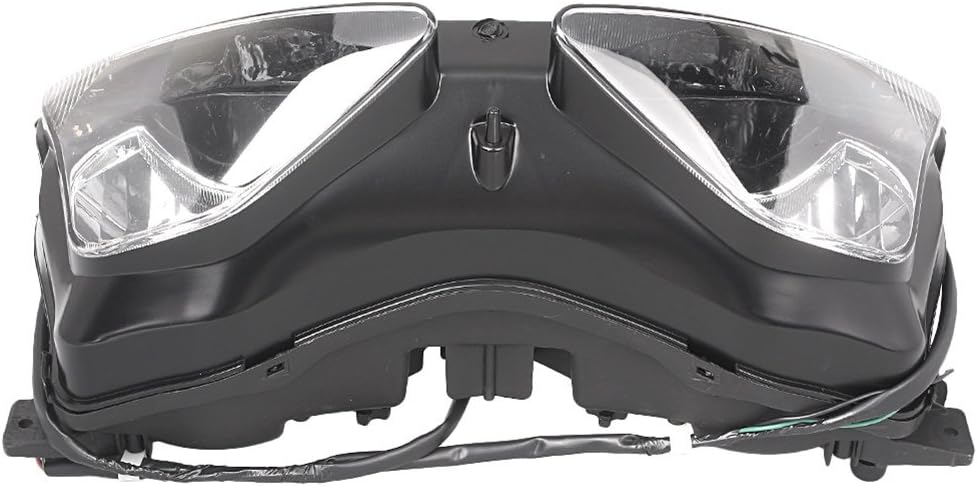 WYNMOTO Motorcycle Front Headlight Headlamp Assembly Compatible for Kawasaki 2003 2004 ZX-6R Ninja 636 03 04 ZX6R Motorbike Headlight Front Head Lamp Clear