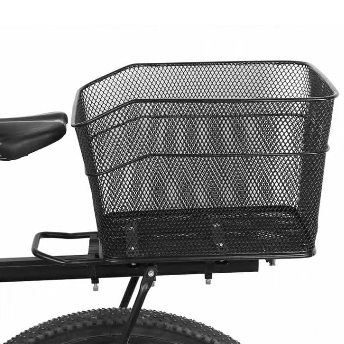 Robuster Fahrradkorbhalterungsadapter für E-Bikes und Mountainbikes, Stahlkonstruktion(Schwarz)