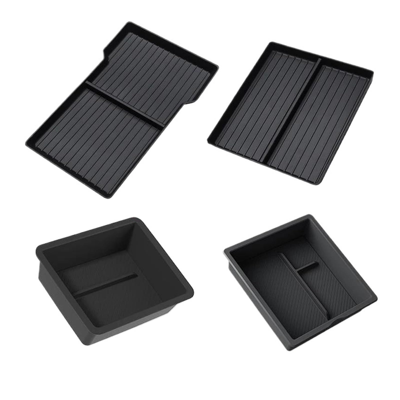 AHRPKAMERD Centre Console Organiser Tray For Tesla For Model Y For Juniper 2025 For For 3 For Highland 2024 Center Console Storage Tray Armrest Box Organizer Armrest Storage Box(4)