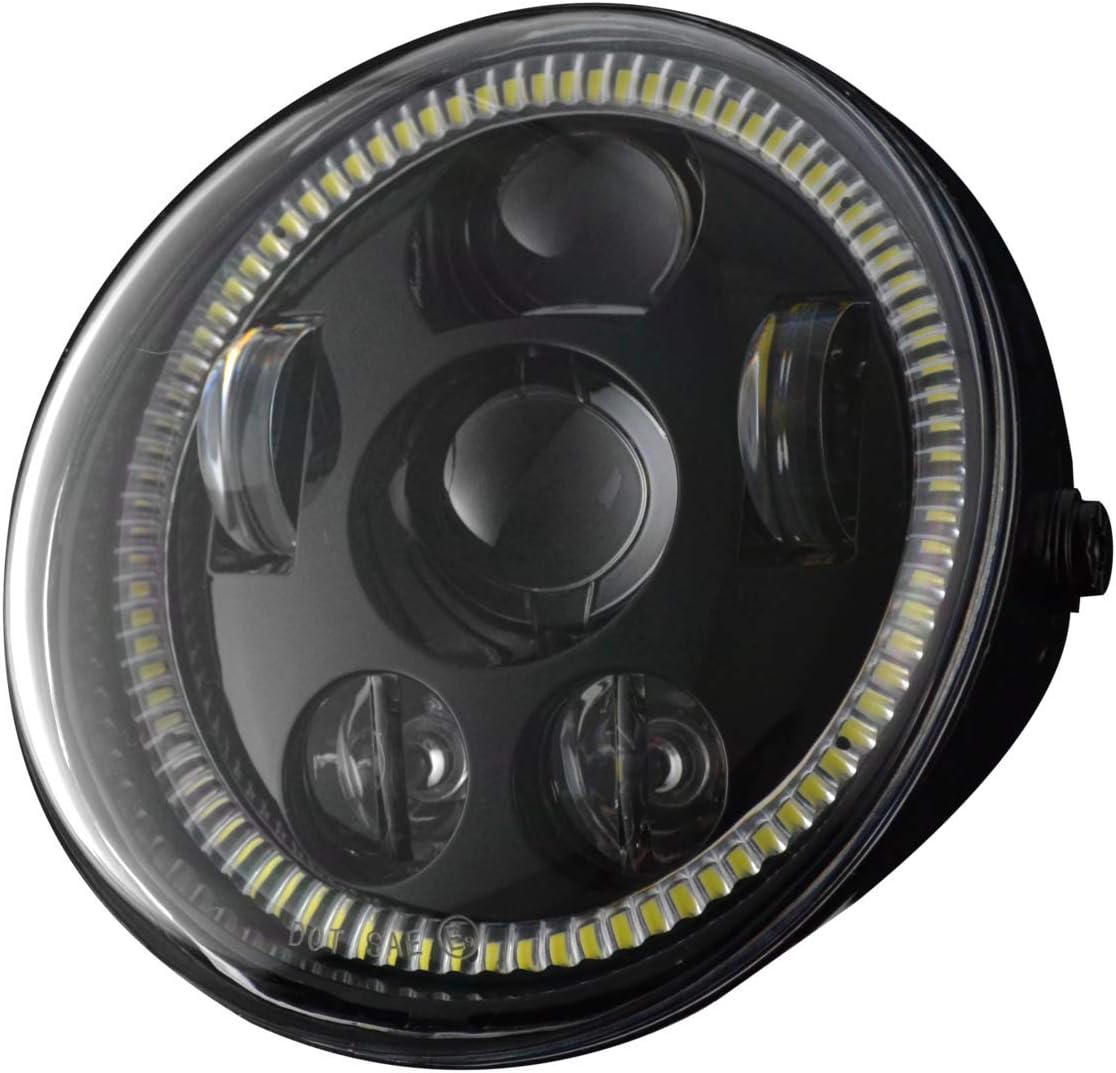 Eagle Lights V-Rod/Street Rod Projection Headlight with Halo Ring