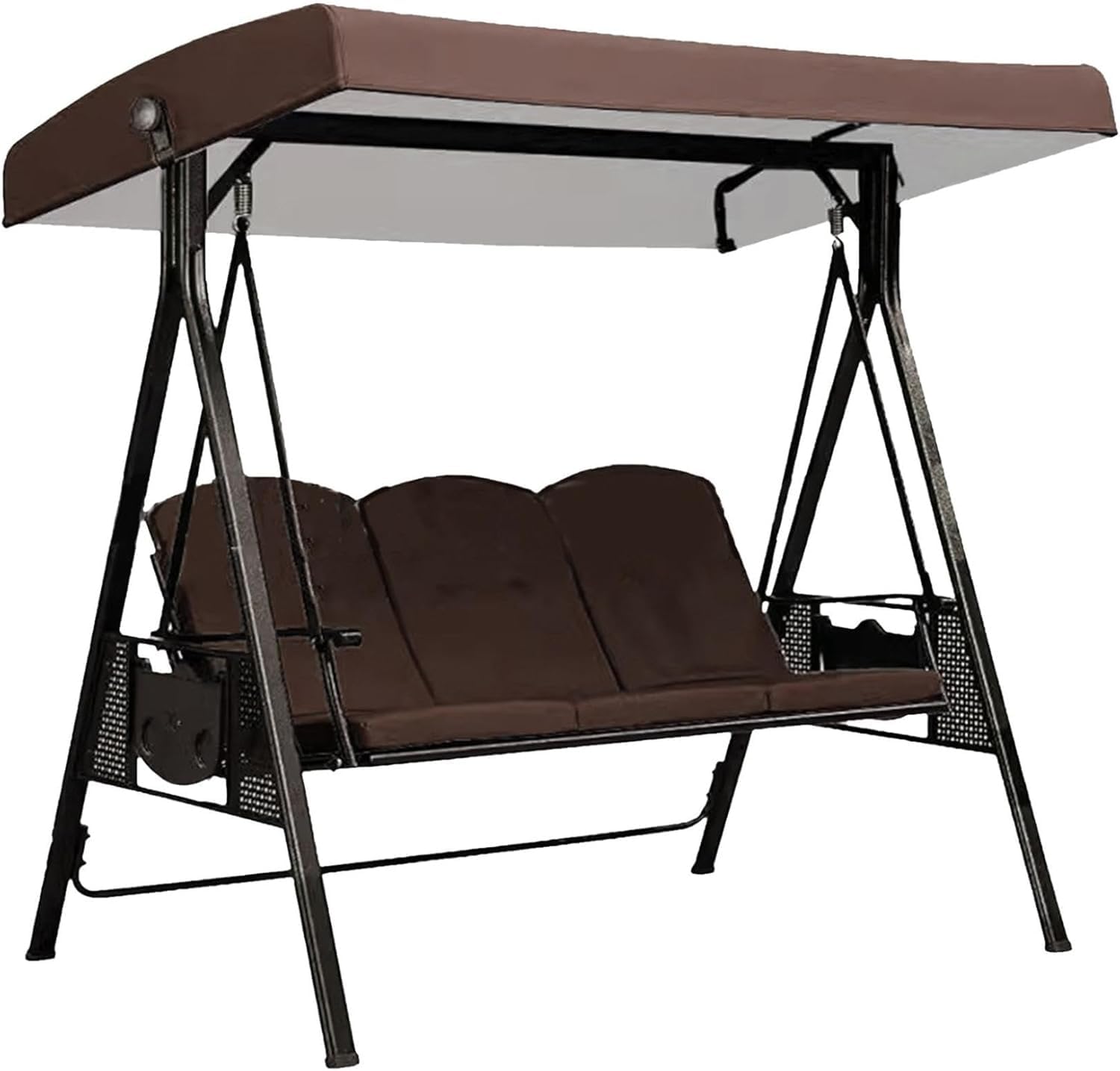 Swing Canopy Cover Replacement, Outdoor Swing Canopy Top Patio Replacement, 195x123x22cm 3 Seat Cover 600D Oxford Cloth Cover for Porch Garden