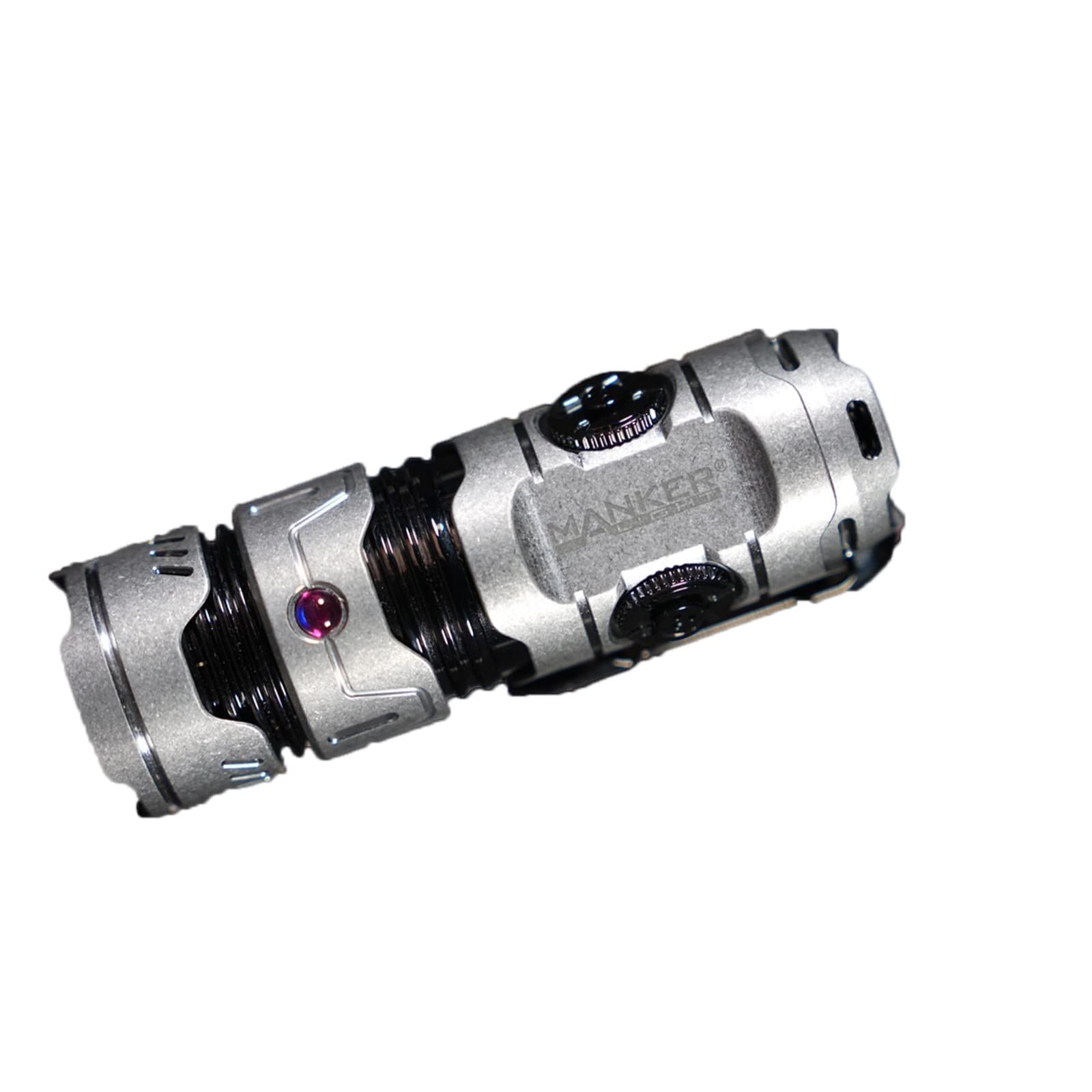 Fiudiry Time Scroll Titanium Stonewash III LED Pocket Flashlight, Up to 2500 Lumens Super Bright, EDC Portable Flashlight Fun Decompression, Waterproof, 4 Modes, Perfect for Hiking, Emergency Outdoor