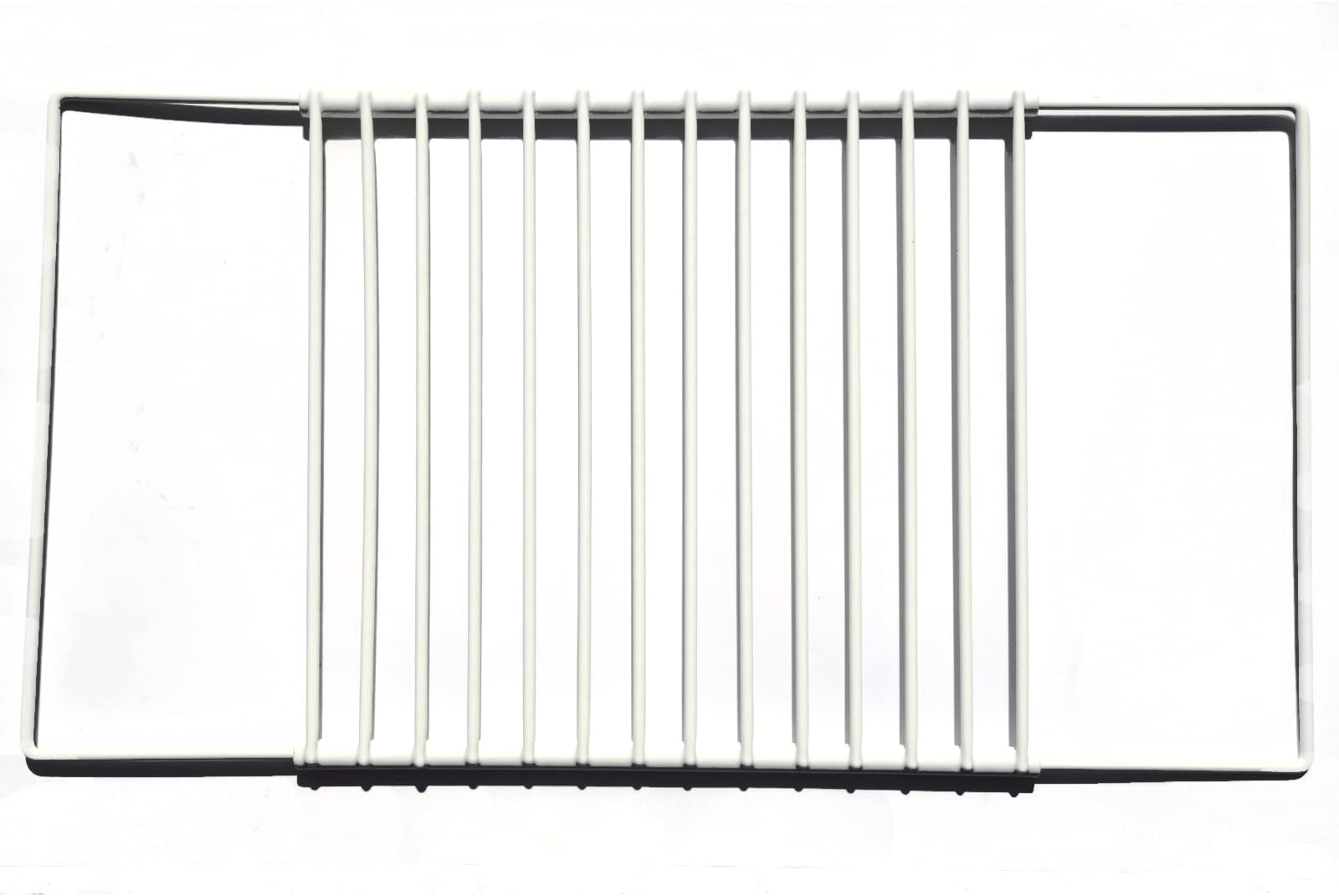 Adjustable Plastic Coated Shelf with Extendable Arms for Hotpoint Fridge Freezers Only. 12.5IN X 14 in. 12.5IN X 24IN Extended. Extends 5" on Both Sides