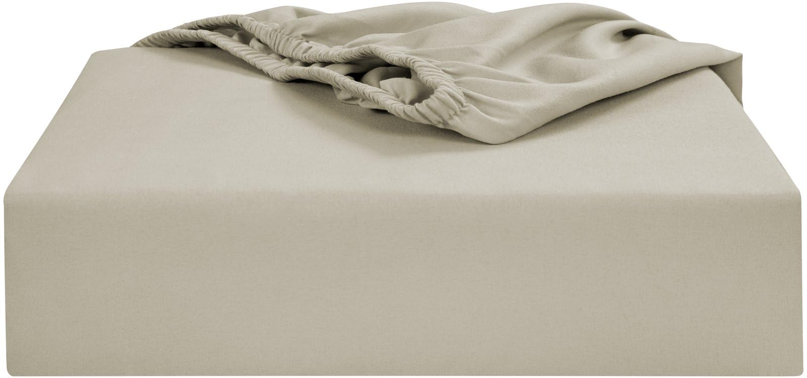 Soroor Bedding & Linen, Microfiber King Size Fitted Sheets, Beige Deep Pocket 12 inch Bed ...