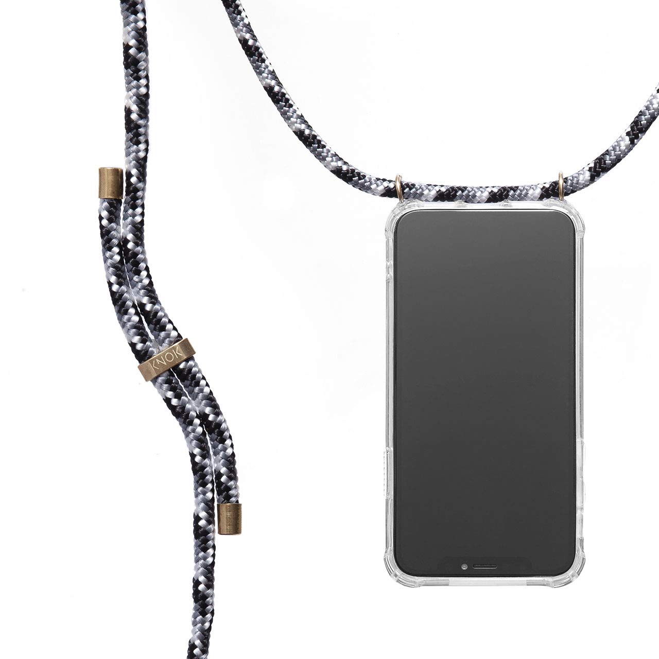 KNOKKNOK Crossbody Phone Case for iPhone 11 Pro Max - Mobile Neck Holder Phone Case with Strap - Lanyard Phone Holder - Phone Necklace (iPhone 11 Pro Max) iPhone 11 Pro Max knok_01