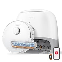 roborock Qrevo Curv 2 Flow Robot Aspirapolvere Lavapavimenti, 270mm Autopulizia Rullo, 20.000Pa, Protezione Rullo per Tappeti Asciutti, Stazione Multifunzionale, Videochiamata, Hello Rocky