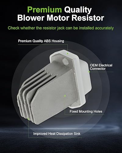 Miniatura 764 de SCITOO Resistencia de motor de ventilador HVAC para 2008-2013 para Chrysler 300/2008-2016 para Town & Country/2008-2010 para Dodge Charger/2008-2018