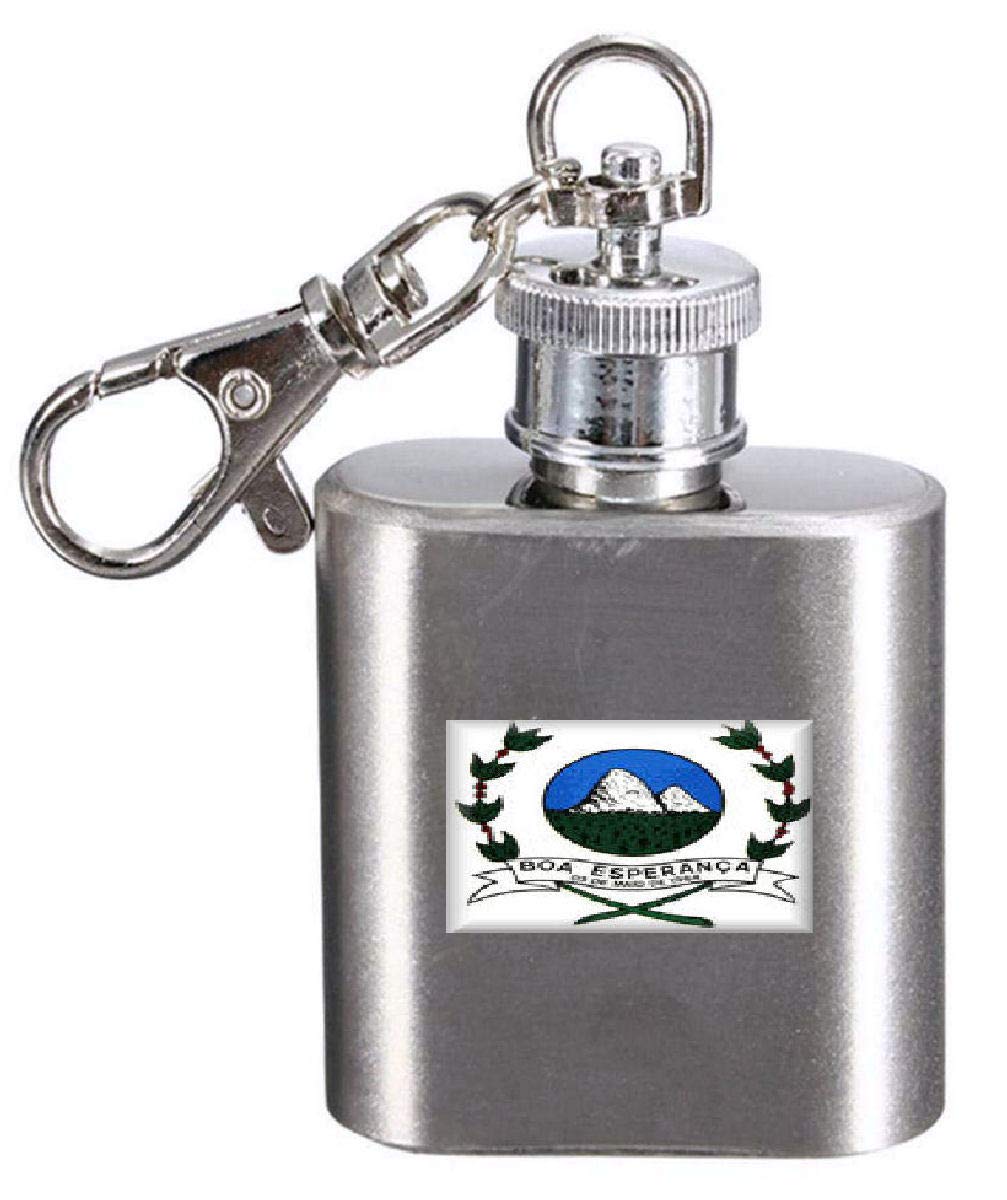 Flasque porte-clés gravé Boa Esperanca acier chic et durable
