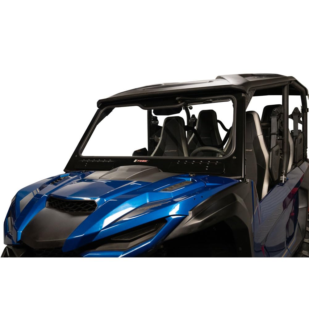 Tusk UTV Full Glass Windshield with 12" Windshield Wiper Compatible with Yamaha Wolverine RMAX2 1000 2021-2025/RMAX4 Compact 2021-2025