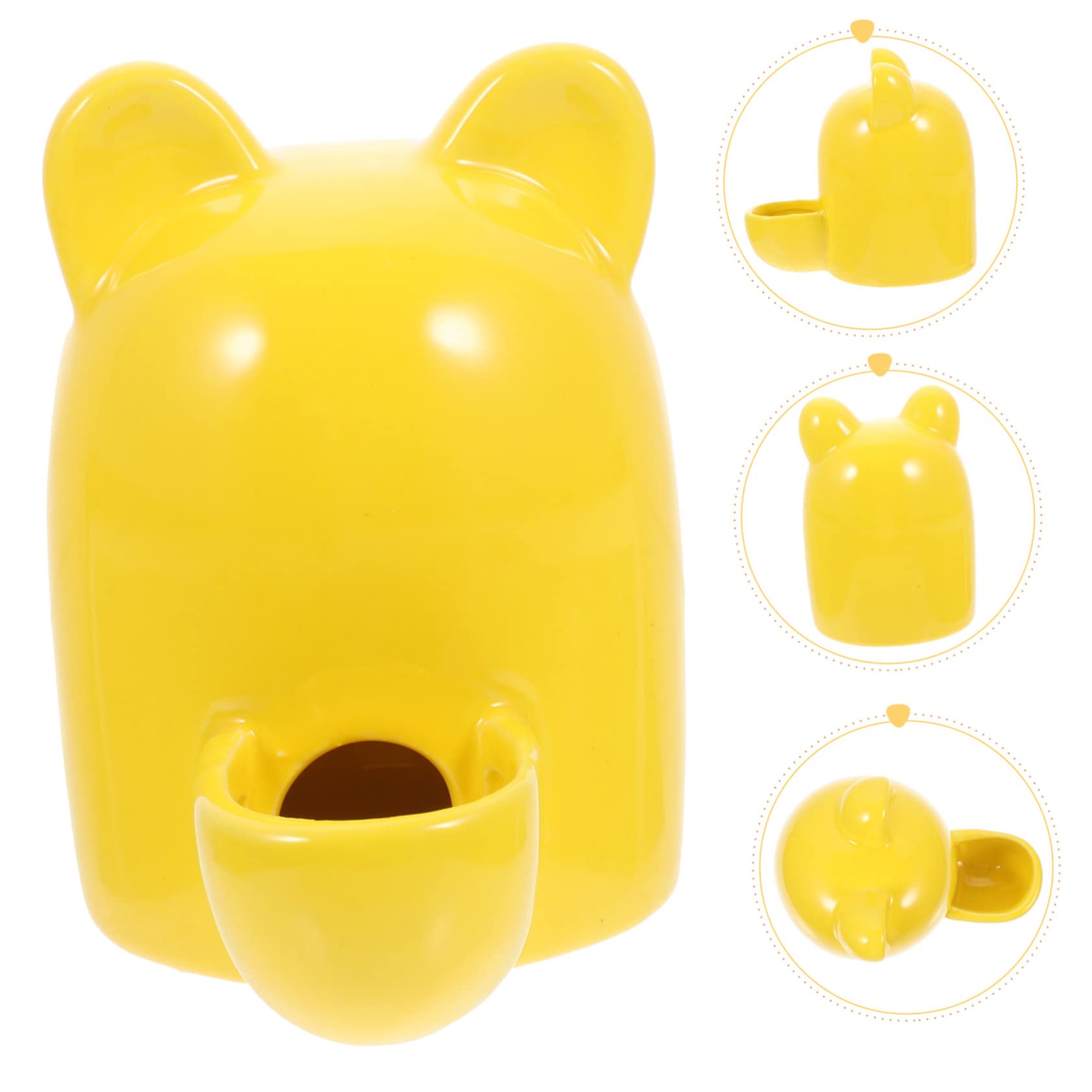 FRCOLOR 4 fuentes para beber, erizos, accesorios para conejos, comederos para animales, recipiente para guinea, suministros para animales pequeños, recipiente para comida para mascotas, plato de