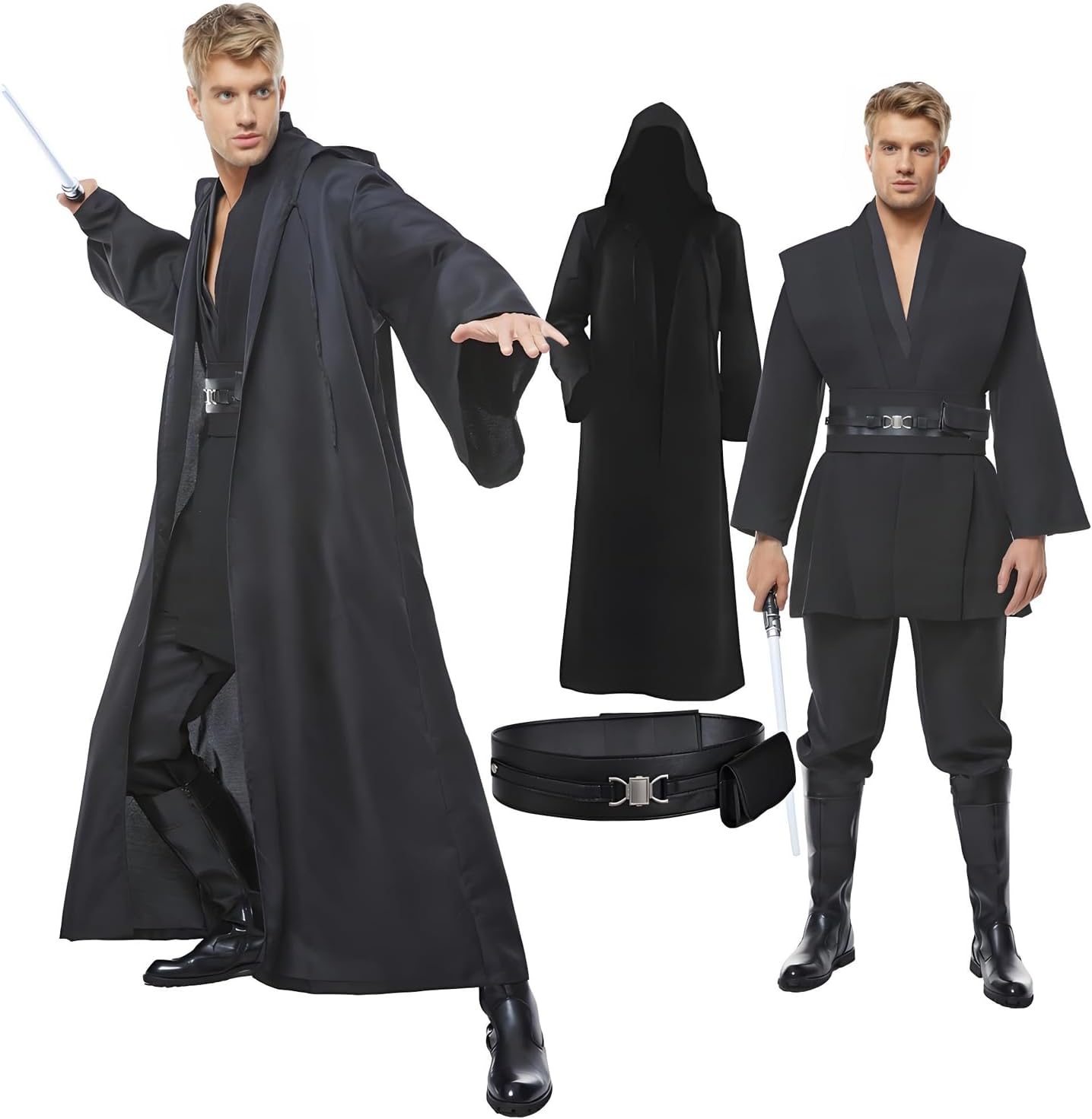 Cosplaysky Men's Tunic Cosplay Costume Halloween Robe Hooded Uniform