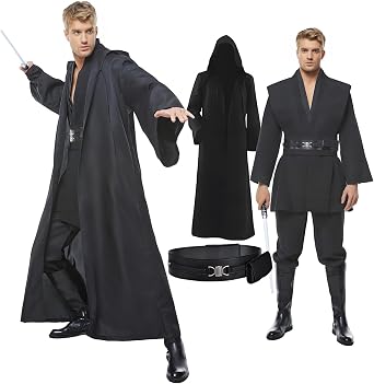 Cosplaysky Mens Tunic Cosplay Costume Halloween Robe Hooded Uniform