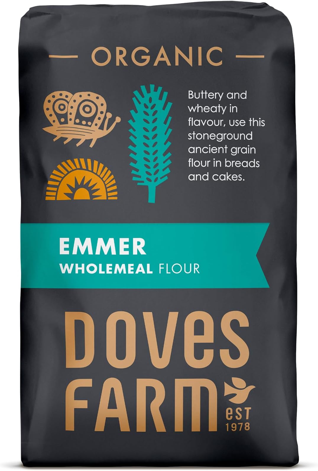 Doves Farm Organic Wholemeal Emmer Flour, 1kg