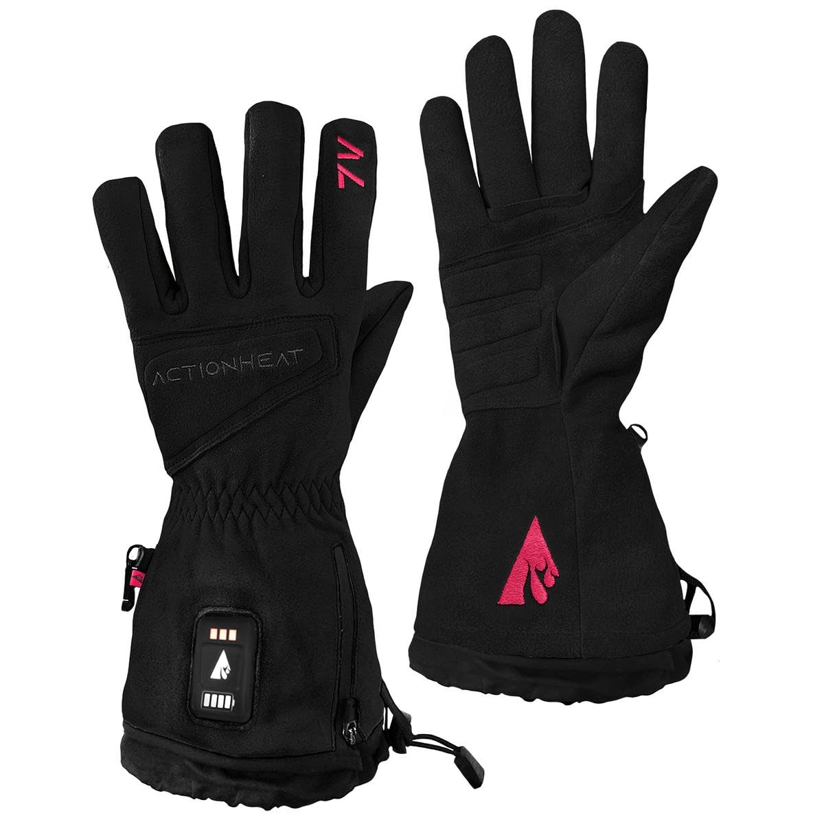 ActionHeat 7V Heated Leather Work Gloves – Rechargeable Gloves for Men & Women – Yellow/Black M