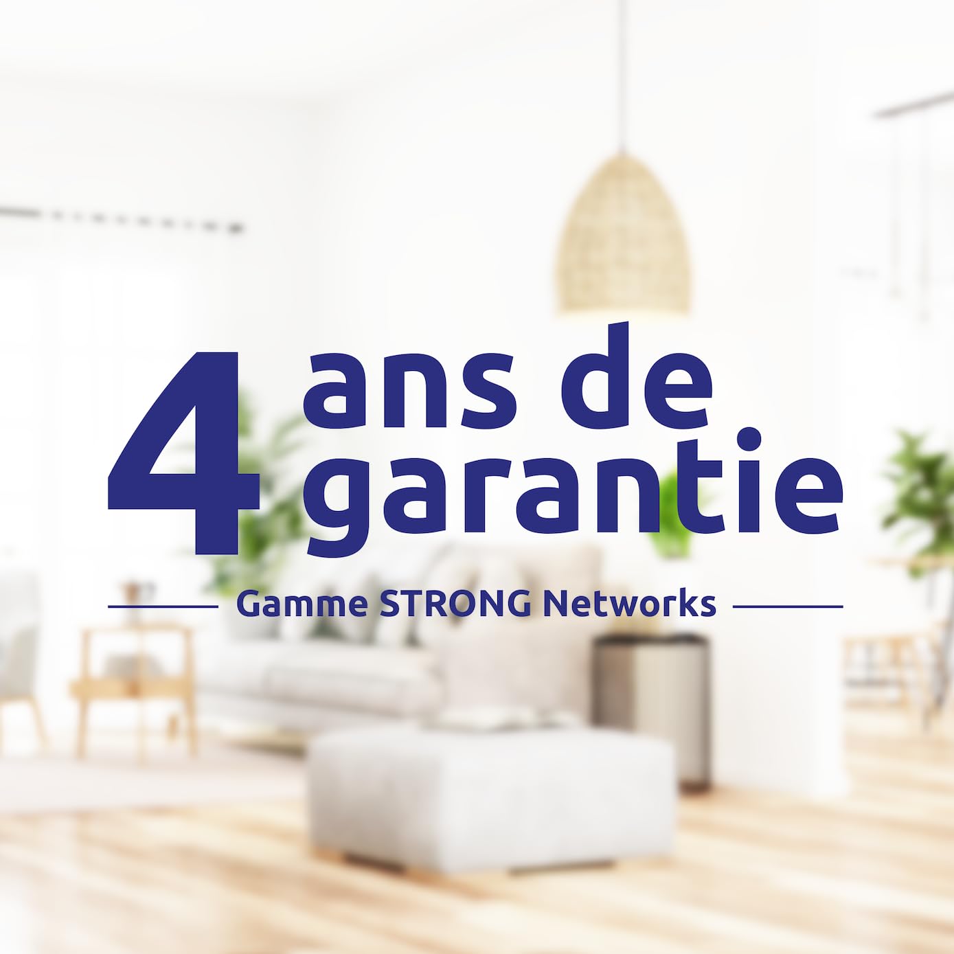 STRONG - Kit WiFi Mesh - Atria 1200 Mbps - Jusqu'à 200 m² de Couverture WiFi Supplémentaire - Compatible Toutes Box & Routeurs Standards - Dual Band 2,4 GHz + 5 GHz - 3 Ports Ethernet - Blanc