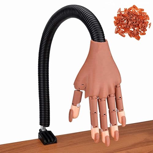 Equipo de decoración de uñas las uñas no se caen fácilmente con la mano de entrenamiento la mejor herramienta de práctica de manicura Marrón disponible en Yaxa Colombia