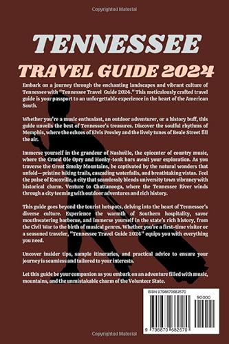 Independently Published Turner, Willard Tennessee Travel Guide 2024: A Traveler'S Tour Guide With History And Insider Tips For Perfect Vacation. thumb #1