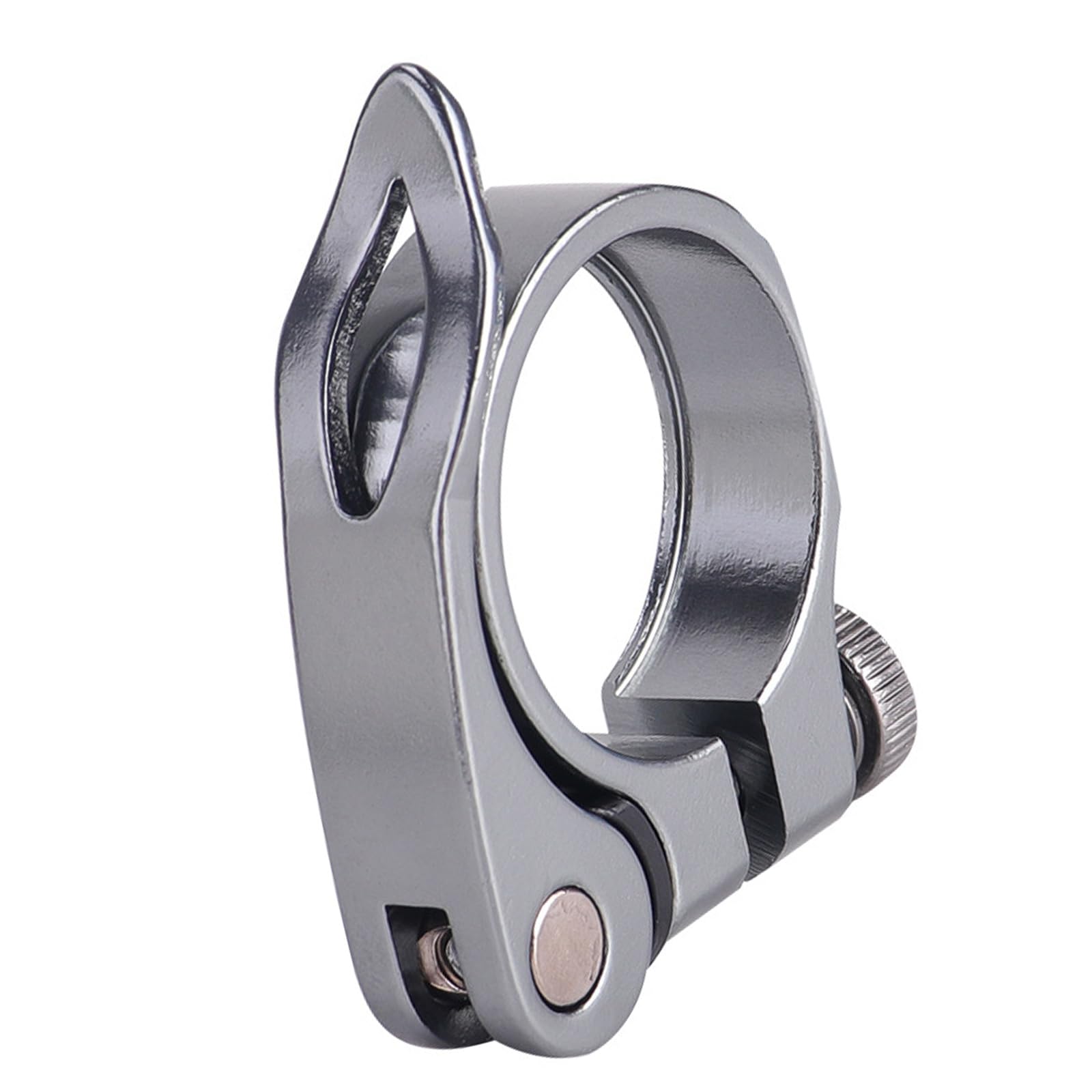 Hdoytxxm Silver Aluminum Alloys 34.9Mm Seat Tube Clamp Replacement Bicycles Seatpost Clamp Quickly Release Seatpost Collar Enduring Road Bike Tube Clip Bike Saddles Clamps