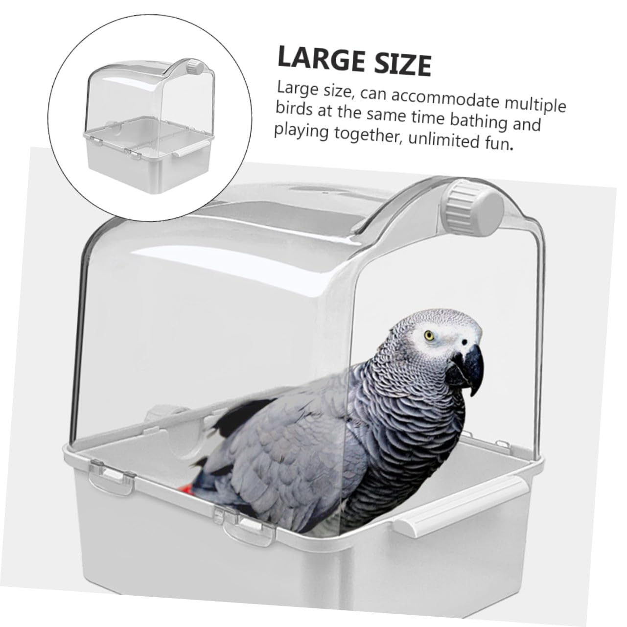 ERINGOGO Papageienbadewanne Hängend Vogelbadewanne Sittich-duschbecken Wellensittichbadewanne Vogelbedarf Wasserinjektor Reinigbar