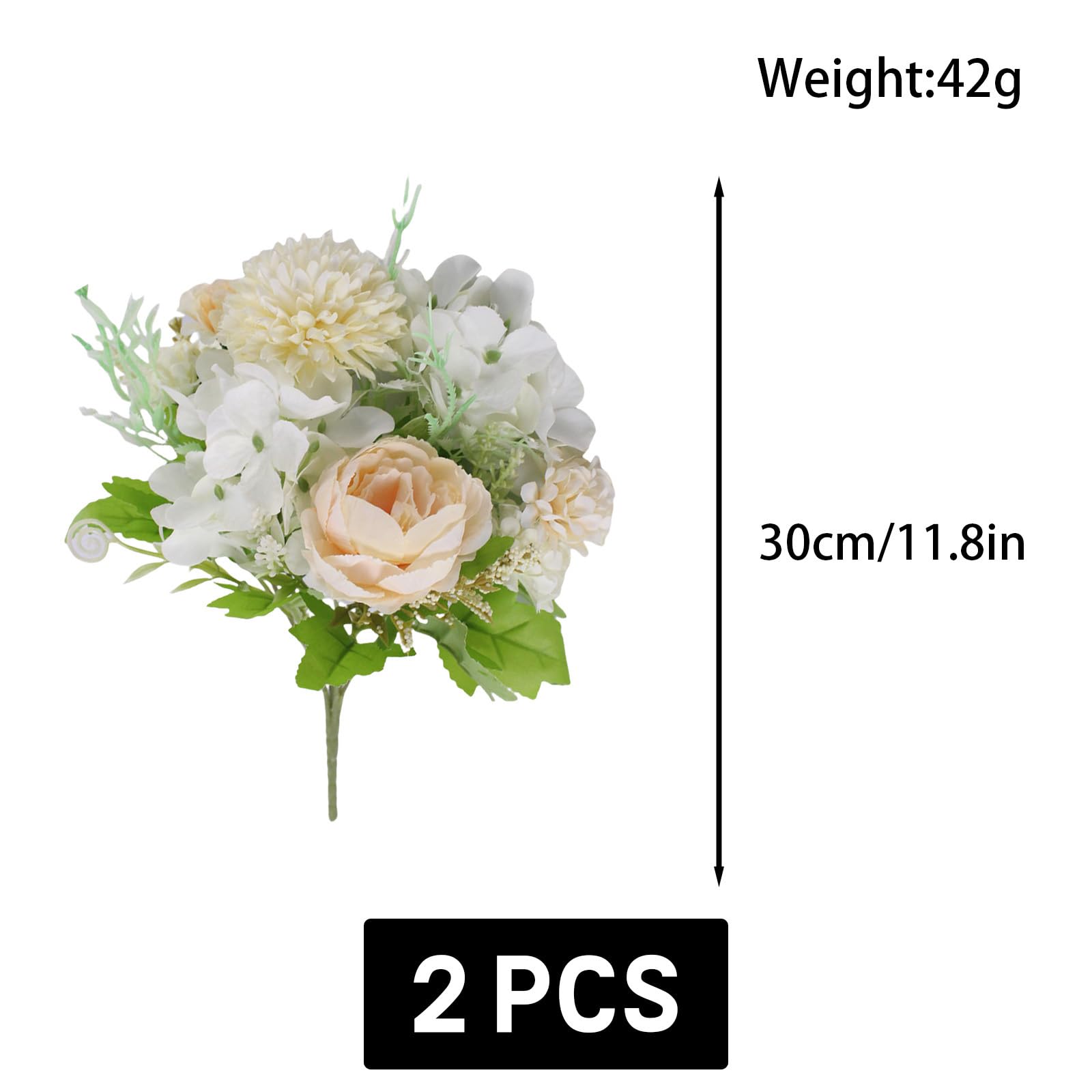 astylishome Artificial Flower 14 pcs Fake Flowers that Look Real with Single Long Stem Faux Bouquet for Wedding Home Party Decoration Centerpieces Multi Colors 2115 - Image 3