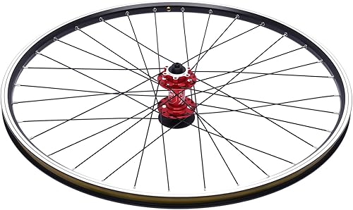 Miniatura 8 de YIYIBYUS 27.5 pulgadas - Juego de ruedas rojas de color buje,Juego de ruedas de bicicleta de montaña,Juego de ruedas de freno de disco de aleación