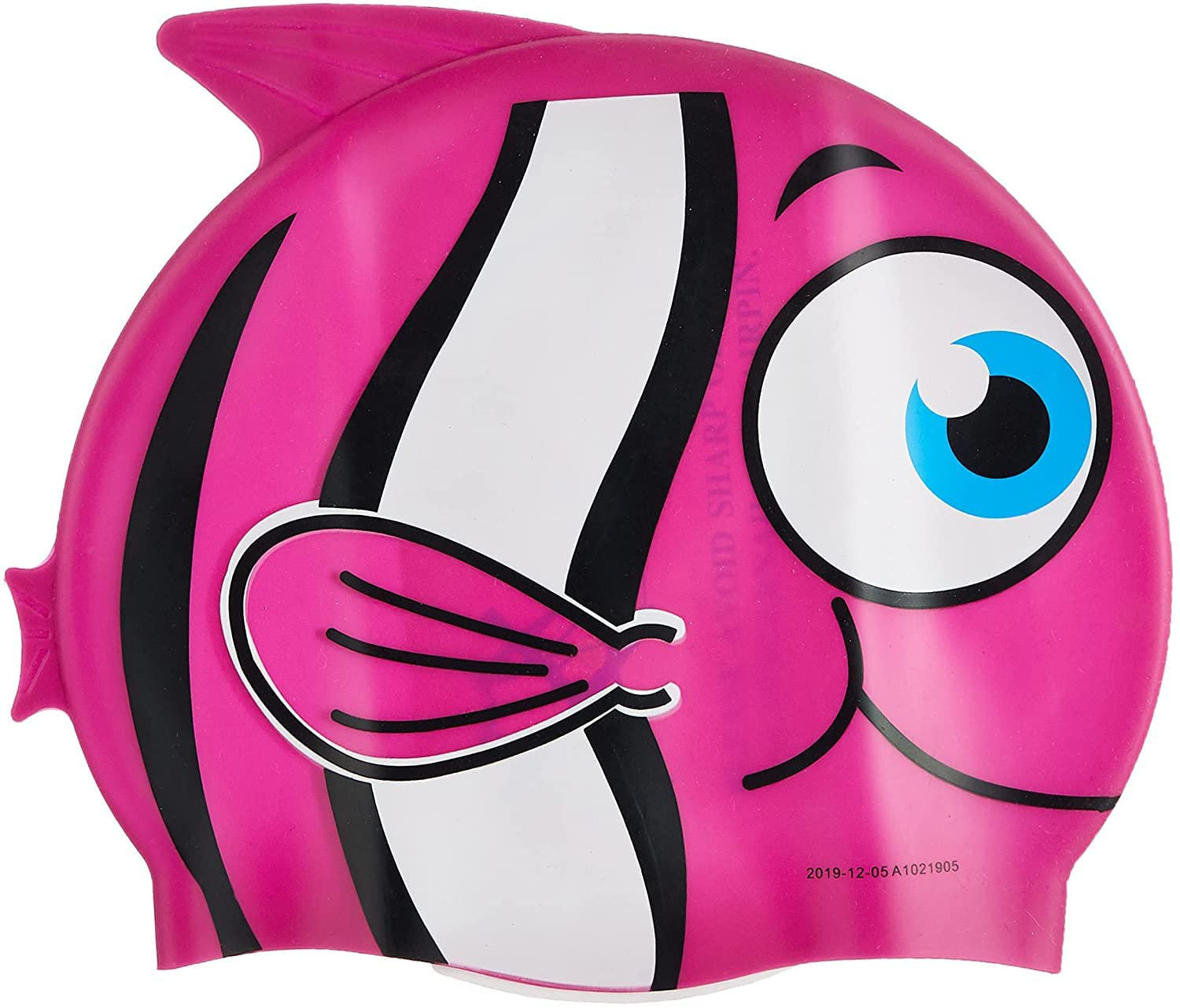 Toyshine Kids Silicone Swim Caps for Girls and Boys, with Fun Fish Print, Water Fun, Pool Party