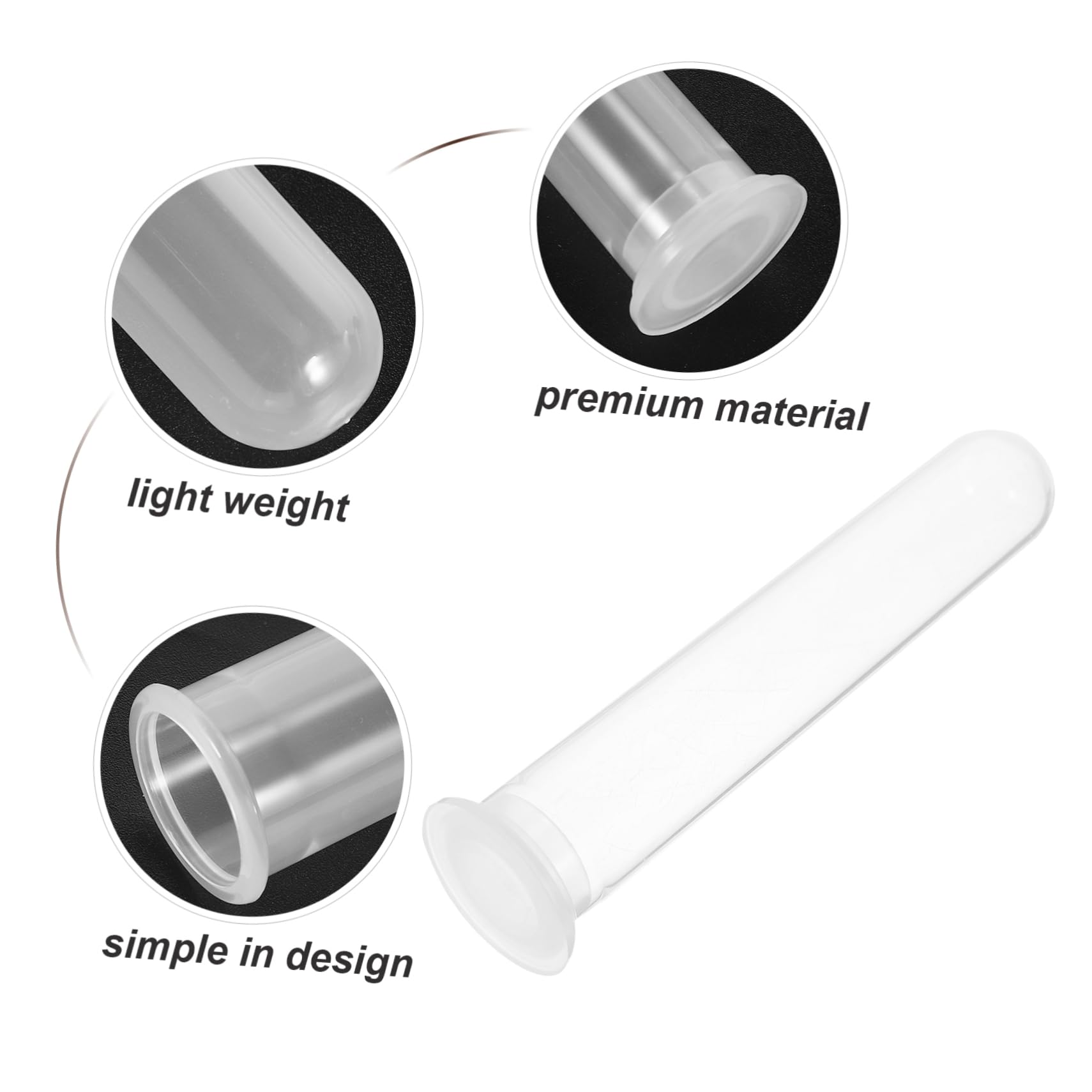 Provette da Centrifuga da Laboratorio 20ml Tappi, in Plastica Pp Leggera, Fondo Tondo, 100 Pezzi per Esperimenti Scientifici e Conservazione Liquidi