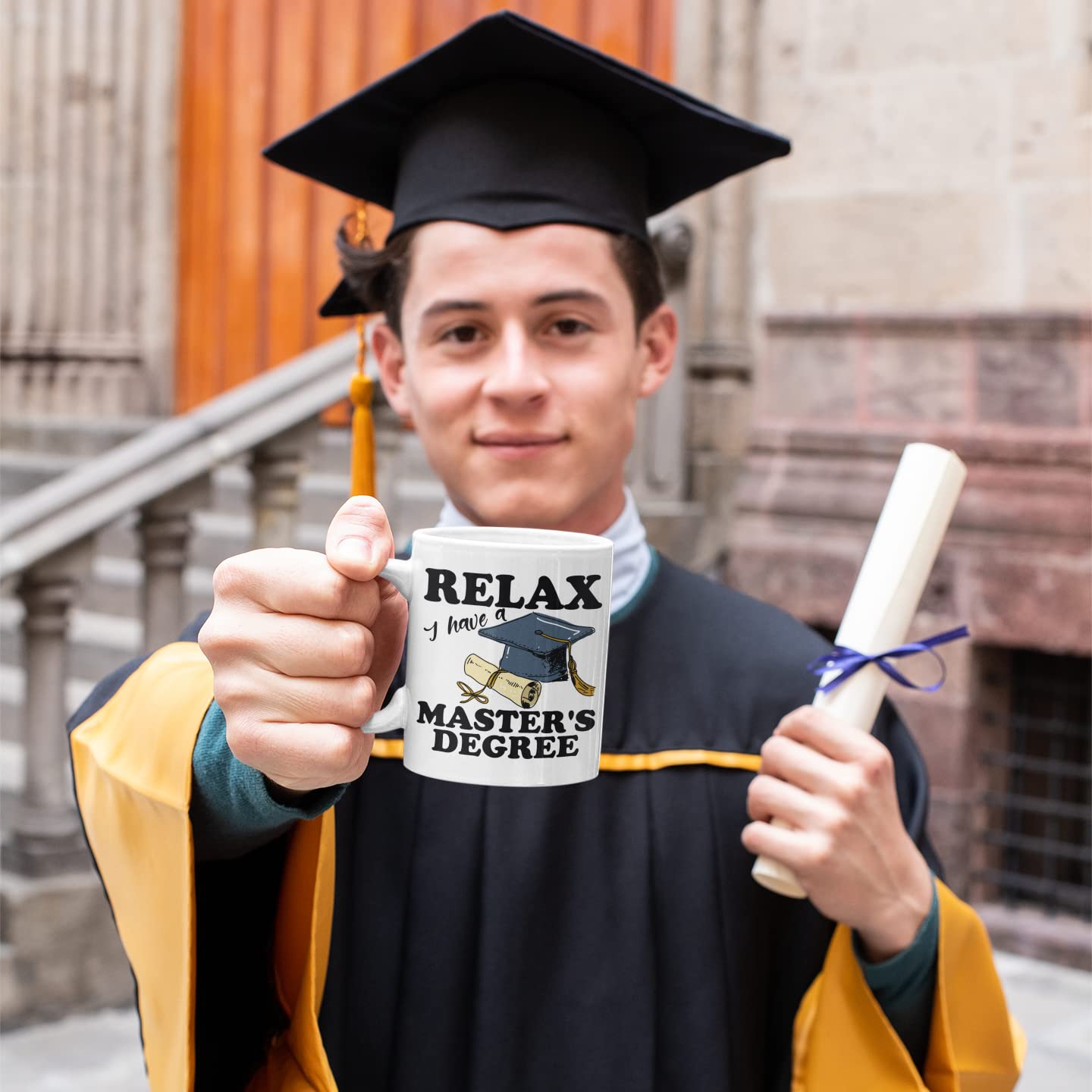 McMug - Relax I Have A Master's Degree - Graduation Mug, Ceramic, 11fl.oz, White, Medium - Image 2
