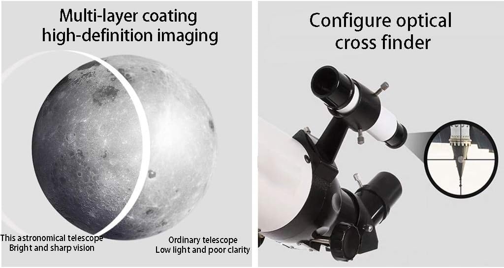 Telescope for Beginners Adults Kids 80 Mm Aperture 400mm Astronomy Telescope with Adjustable Tripod and Backpack Perfect Telescope for Kids (Color : Package 2) (Package 2)