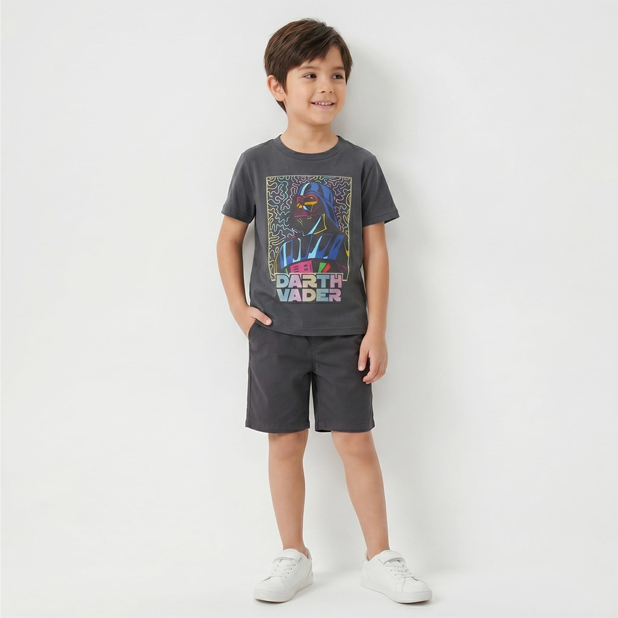 STAR WARS Darth Vader Boys Short Sleeve T-Shirt for Big Kids — view 3