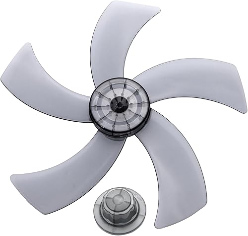 iiniim Ventilador universal de plástico de 1214 pulgadas, repuesto de 5 hojas con cubierta de tuerca para ventilador general de pie, ventilador de