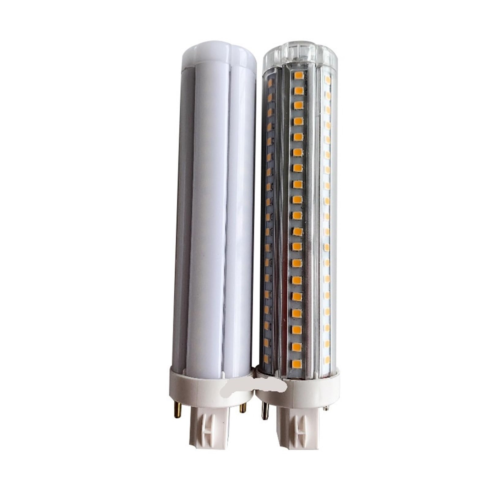 Cebula kukurydziana Światło Kukurydziane LED 2 Szt. E14 G24 LED/12 W 360 Stopni Włożone Poziomo Ilość Lampy Oświetleniowe Do Domu Komercyjnych Opraw Przemysłowych High Bay,do lampy sufitowej(Milk)