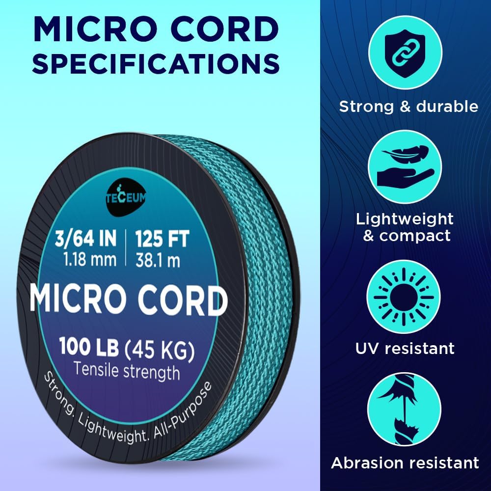 Micro Paracord Rope 1.18 mm x 125 ft – Thin Braided Cord for Crafting & DIY image 4