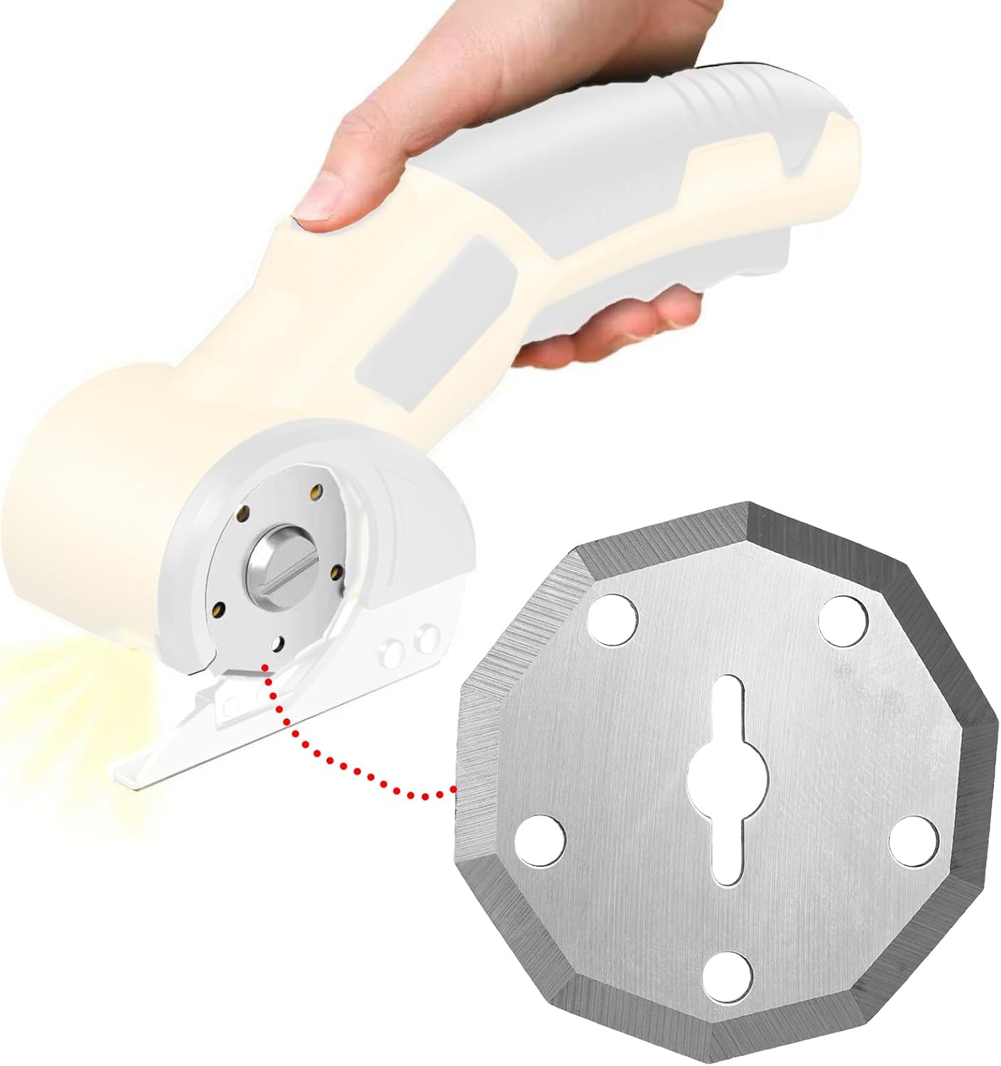 2pcs Electric Scissor Replacement Blades, Steel Cordless Cardboard Cutter Blades Compatible with Most Electric Scissors & Box Cutters